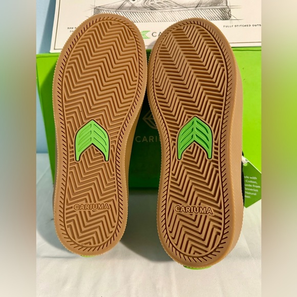 Cariuma Catiba Pro Skate Black Suede & Canvas Ivory Logo Sneakers Size 5 - Picture 4 of 5